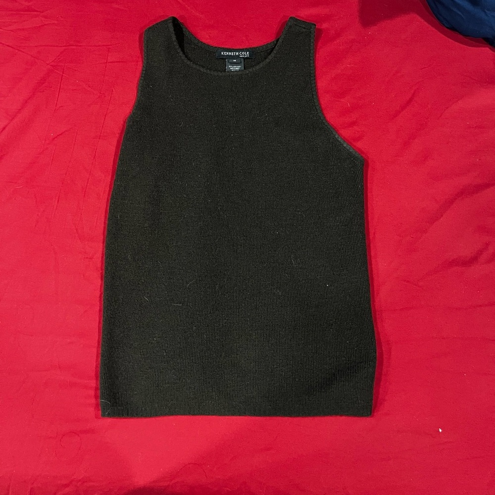 Brown Kenneth Cole wool tank